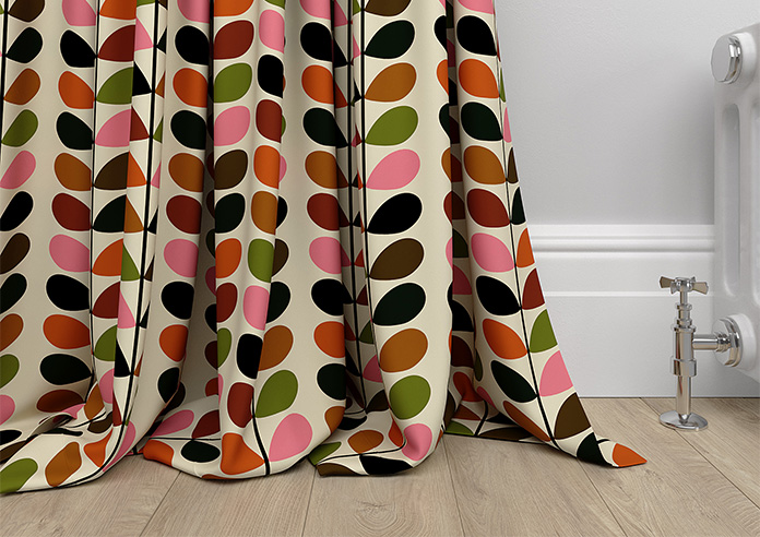 Orla Kiely Multi Stem, Pink & Red - Made to Measure Curtains - Image 6